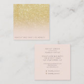 Carte De Visite Carré Professionnel chic moderne de maquillage d'ombre (Devant / Derrière)