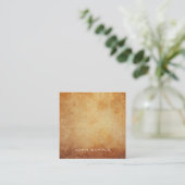 Carte De Visite Carré Professionnel Creative Plain Premium Linen Luxe (Debout devant)