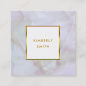 Carte De Visite Carré Professionnel de gemstone en grès blanc (Devant)