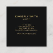 Carte De Visite Carré Professionnel de gemstone en grès blanc (Dos)