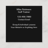 Carte De Visite Carré Professionnel de la formation Gold Lessons (Dos)