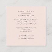 Carte De Visite Carré Professionnel de marbre blanc moderne de (Dos)