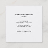 Carte De Visite Carré Professionnel d'éclaboussure d'éclaboussure (Dos)