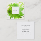 Carte De Visite Carré Professionnel d'éclaboussure d'éclaboussure (Devant / Derrière)