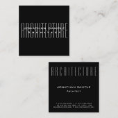 Carte De Visite Carré Professionnel Élégant (Devant / Derrière)