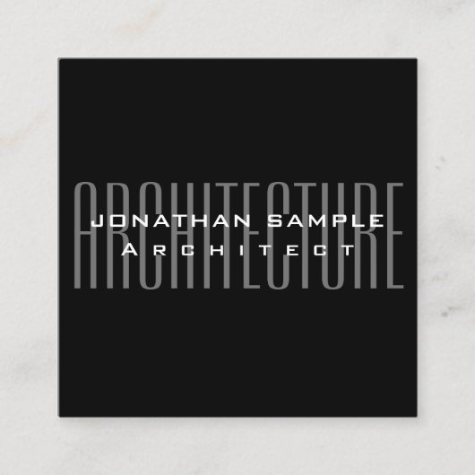 Carte De Visite Carré Professionnel Élégant (Devant)
