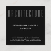 Carte De Visite Carré Professionnel Élégant (Dos)