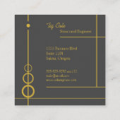 Carte De Visite Carré Professionnel élégant (Dos)