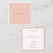 Carte De Visite Carré Professionnel Élégant Moderne Simple Design Modèle (Devant / Derrière)