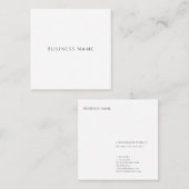 Carte De Visite Carré Professionnel Élégant Simple Design Moderne Modèle (Devant / Derrière)