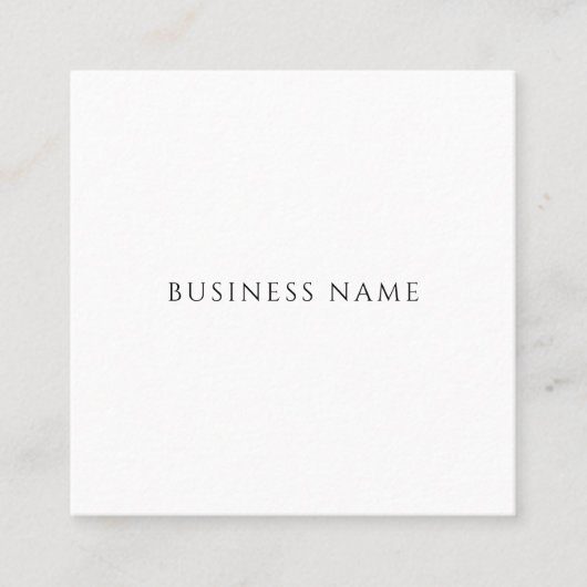 Carte De Visite Carré Professionnel Élégant Simple Design Moderne Modèle (Devant)