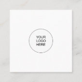 Carte De Visite Carré Professionnel Élégant Simple Modèle Or Moderne (Dos)