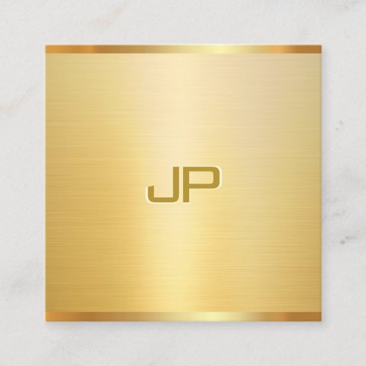 Carte De Visite Carré Professionnel Faux Gold Élégant Modèle moderne (Devant)