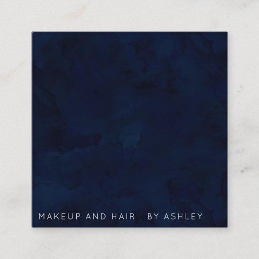 Carte De Visite Carré Professionnel moderne de maquillage d'aquarelle de (Devant)