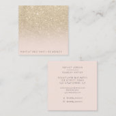 Carte De Visite Carré Professionnel moderne de maquillage d'ombre de (Devant / Derrière)