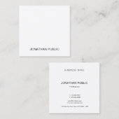 Carte De Visite Carré Professionnel Moderne Design Simple Modèle Luxe (Devant / Derrière)
