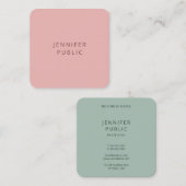 Carte De Visite Carré Professionnel Moderne Design Simple Tendance Coule (Devant / Derrière)