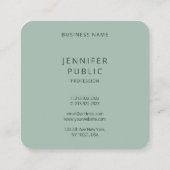 Carte De Visite Carré Professionnel Moderne Design Simple Tendance Coule (Dos)