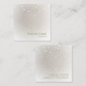 Carte De Visite Carré Professionnel Moderne Élégant Modèle de luxe (Devant / Derrière)