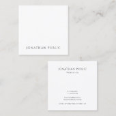 Carte De Visite Carré Professionnel Moderne Élégant Simple Modèle Luxe (Devant / Derrière)