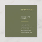 Carte De Visite Carré Professionnel moderne luxe Premium Silk tendance (Dos)