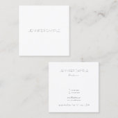 Carte De Visite Carré Professionnel Moderne Simple Élégant Modèle design (Devant / Derrière)