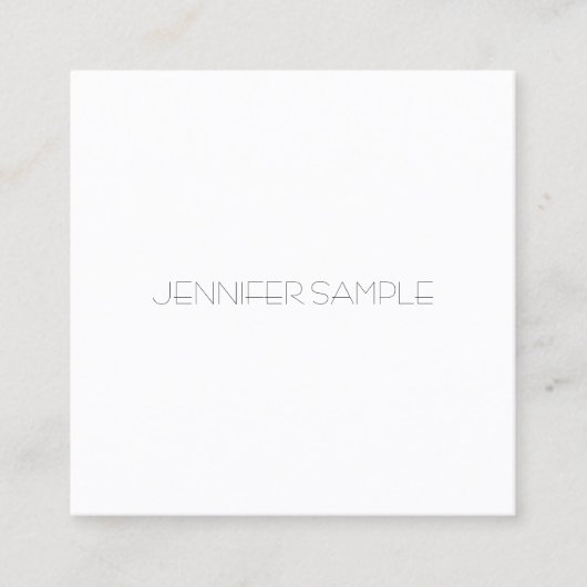 Carte De Visite Carré Professionnel Moderne Simple Élégant Modèle design (Devant)