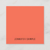 Carte De Visite Carré Professionnel Moderne Simples Couleurs élégantes (Devant)