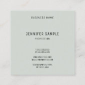 Carte De Visite Carré Professionnel Moderne Simples Couleurs élégantes (Dos)