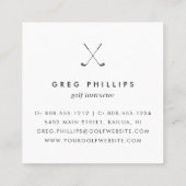 Carte De Visite Carré Professionnel ou instructeur moderne Black & White (Dos)