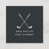 Carte De Visite Carré Professionnel ou instructeur moderne Black & White (Devant)