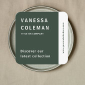 Carte De Visite Carré Professionnel Qr Code Forêt Vert médias sociaux