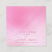 Carte De Visite Carré Professionnel rose blanc Modèle élégant Populaire (Dos)