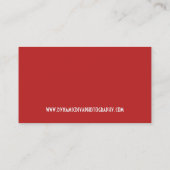 Carte de visite Carré professionnel, Rouge (Dos)