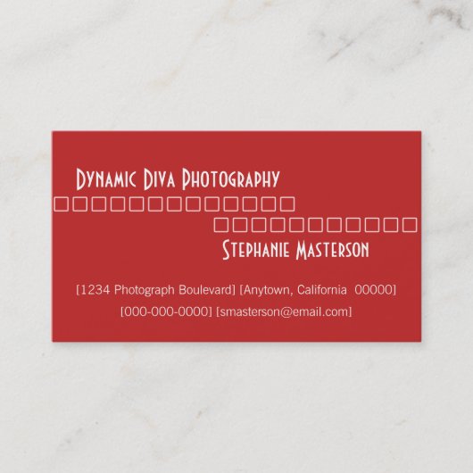 Carte de visite Carré professionnel, Rouge (Devant)