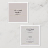 Carte De Visite Carré Professionnel Simple Design Créatif Plat Luxe (Devant / Derrière)