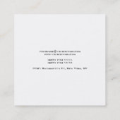 Carte De Visite Carré Professionnel Simple Unique Spécial Rouge Blanc (Dos)