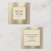 Carte De Visite Carré Professionnel tendance Gold Beauty Moderne (Devant / Derrière)