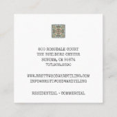 Carte de visite Carré professionnel Tiler (Dos)