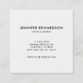 Carte De Visite Carré Professionnel turquoise bleu d'éclaboussure (Dos)