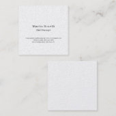Carte De Visite Carré Professionnel Unique Classique Simple Blanc (Devant / Derrière)