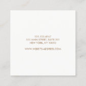 Carte De Visite Carré Professionnel Vert moderne Simple Carré (Dos)