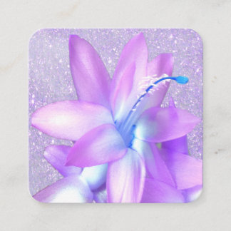 Carte De Visite Carré Professionnelle élégante florale de parties