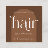 Carte De Visite Carré Prolongations de cheveux après soins Moderne Boho  (Devant)