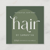 Carte De Visite Carré Prolongations de cheveux après soins Moderne Boho  (Devant)