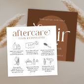 Carte De Visite Carré Prolongations de cheveux après soins Moderne Boho 