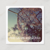 Carte De Visite Carré promo d'instagram (Dos)