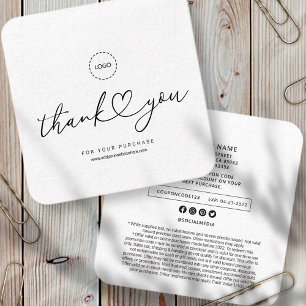 Carte De Visite Carré Promo simple et simple de logo d'entreprise person