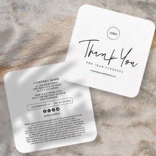 Carte De Visite Carré Promo simple et simple de logo d'entreprise person