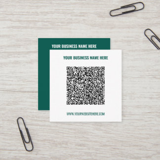 Carte De Visite Carré Promotional Your QR Code Business Cards Example